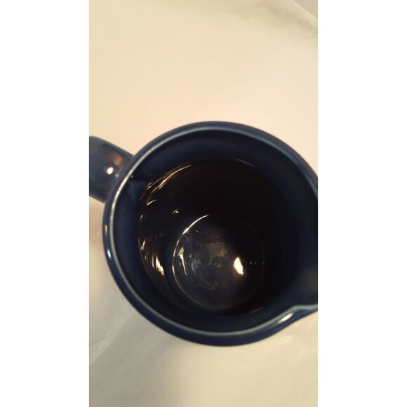 Blue white pottery stonewear pitcher 7 inches milk jug stoneware - Picture 7 of 8